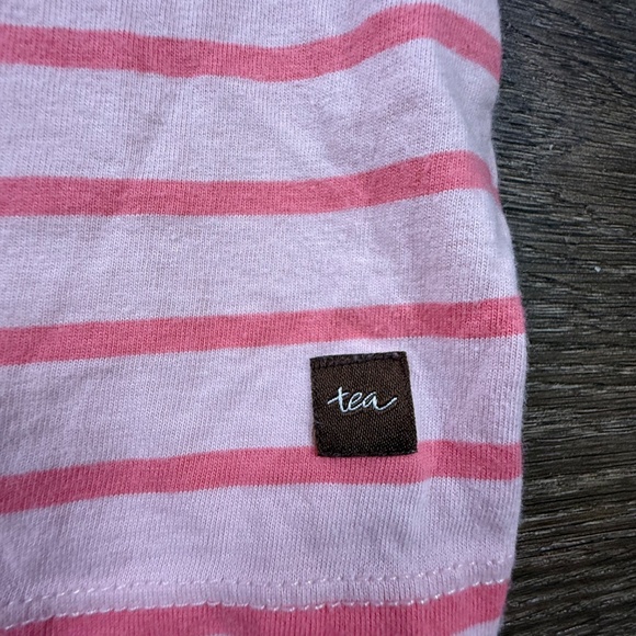 Tea Collection Girls Pink Striped Lightweight Long Sleeve Dress Size 8, Ruffle - Picture 8 of 8